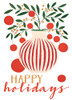 [BOXED SET] Striped Vase | Holiday Greeting Cards | J&M MARTINEZ (XM1384B)