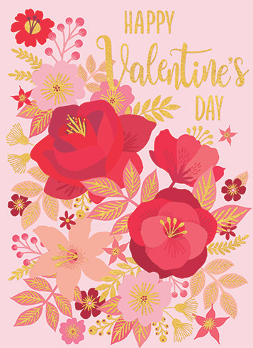 Gold Leaves | Valentine's Day Greeting Card | CARTE