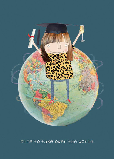 Grad Girl World | Graduation Greeting Card | ROSIE MADE A THING