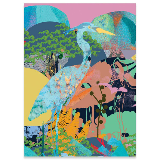 Great Blue Heron | Blank Greeting Card | CARTE