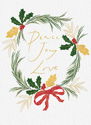 [BOXED SET] Holly Wreath | Holiday Greeting Cards | CARTE