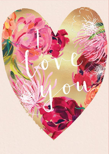 I Love You Heart | Valentine's Day Greeting Card | LOUISE TILLER