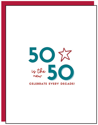 50 Is The New | Birthday Greeting Card | AGE-FRIENDLY VIBES