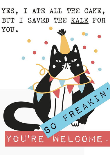 Mean Kat Kale | Birthday Greeting Card | J&M MARTINEZ