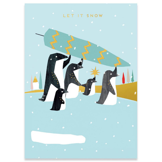 [BOXED SET] Mod Penguins | Holiday Greeting Cards | CARTE