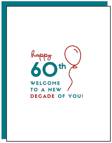 New Decade 60 | Birthday Greeting Card | AGE-FRIENDLY VIBES