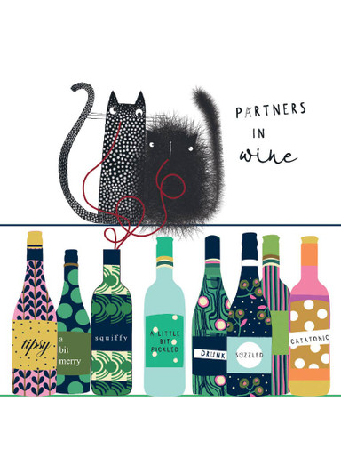 Partners In Wine | Anniversary Greeting Card | CARTE