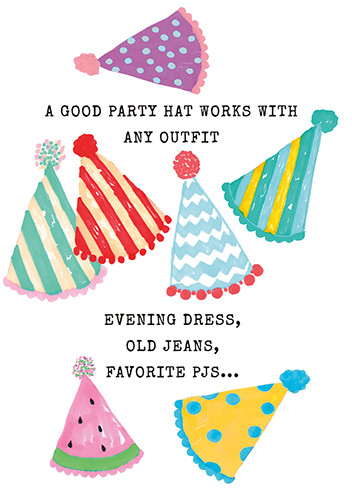 Party Hat | Birthday Greeting Card | J&M MARTINEZ