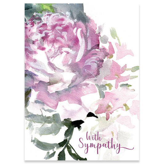 Pink Peony | Sympathy Greeting Card | CARTE