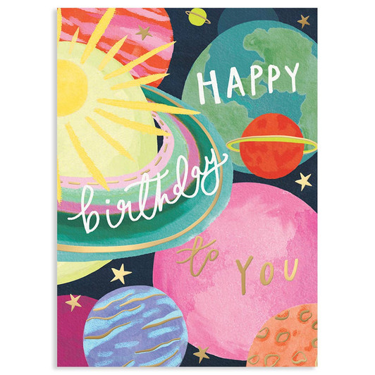 Planets | Birthday Greeting Card | LOUISE TILLER