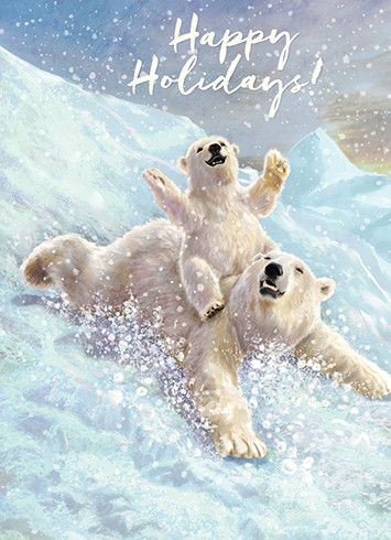 Polar Bears | Holiday Greeting Card | CARTE (CCX884D)