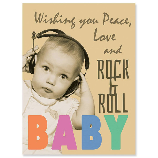 Rock And Roll | New Baby Greeting Card | J&M MARTINEZ