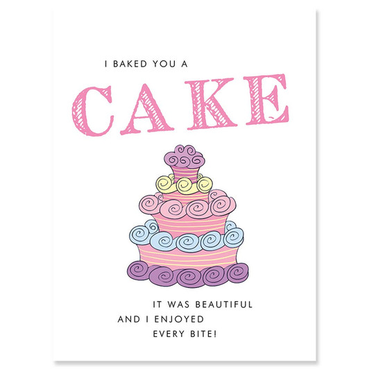 Script Cake | Birthday Greeting Card | J&M MARTINEZ