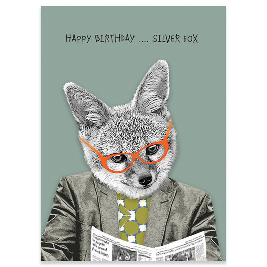 Silver Fox | Birthday Greeting Card | CARTE