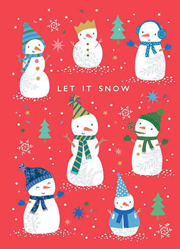 Snowmen | Holiday Greeting Card | CARTE