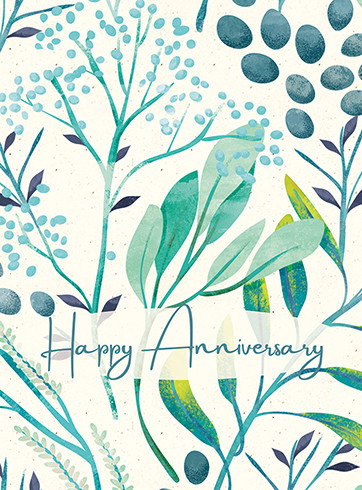 Arte Blue | Anniversary Greeting Card | J&M MARTINEZ