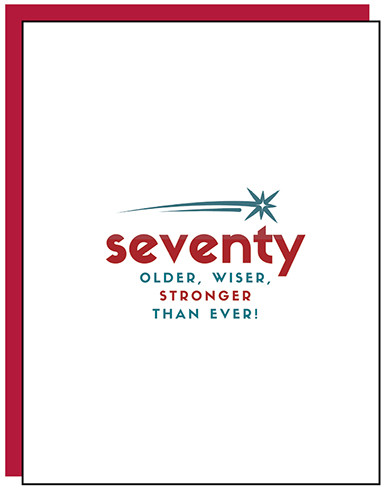 Stronger 70 | Birthday Greeting Card | AGE-FRIENDLY VIBES
