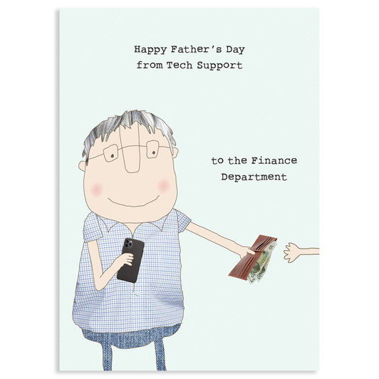 Tech Support And Encouragement | Father's Day Greeting Card | ROSIE MADE A THING