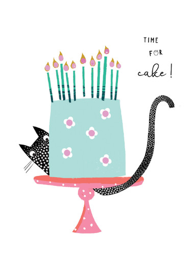 Time For Cake | Birthday Greeting Card | CARTE