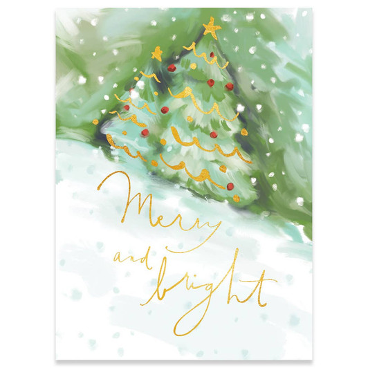 Tree On Mountain | Holiday Greeting Card | CARTE