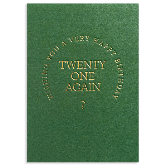 Twenty-One Again | Birthday Greeting Card | LAGOM