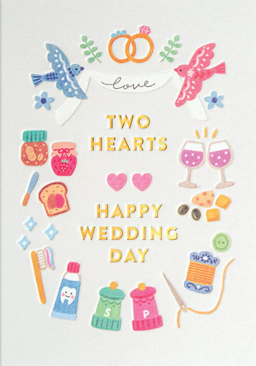Two Hearts Wedding | Wedding Greeting Card | LAGOM