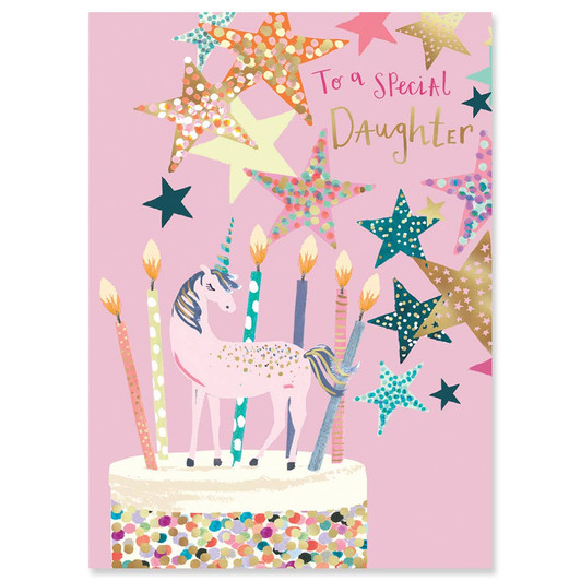 Unicorn Daughter | Birthday Greeting Card | LOUISE TILLER