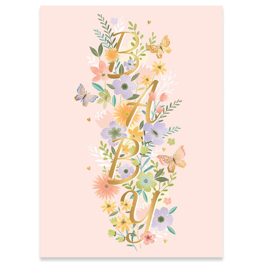 Baby Butterflies | New Baby Greeting Card | CARTE