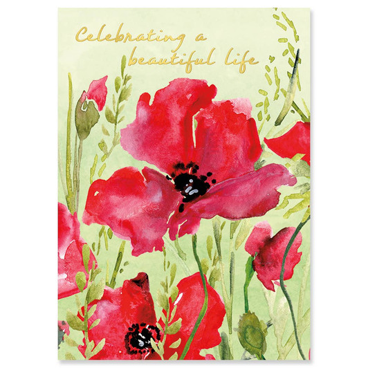 Wild Poppies | Sympathy Greeting Card | J&M MARTINEZ