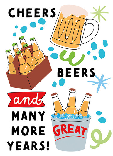 Cheers Beers | Birthday Greeting Card | J&M MARTINEZ