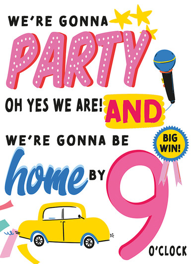 Home By Nine | Birthday Greeting Card | J&M MARTINEZ