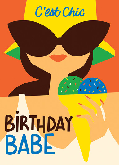 Ice Cream Sunnies | Birthday Greeting Card | 1973
