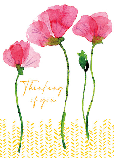 Pink Stems | Sympathy Greeting Card | J&M MARTINEZ