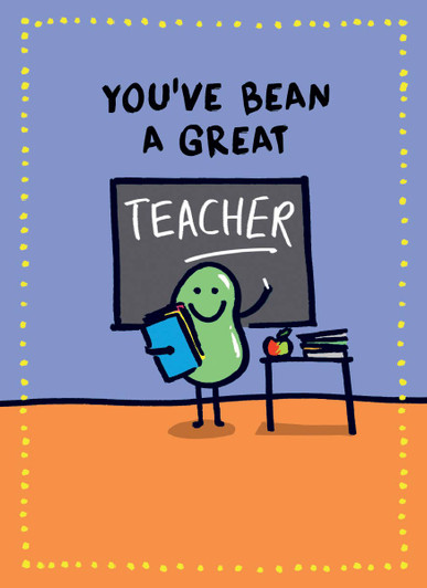 Bean Teacher Teacher | Greeting Card | CARTE