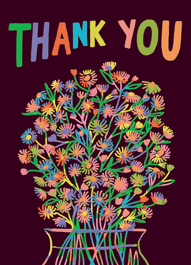 Thank You Flowers | Thank You Greeting Card | 1973