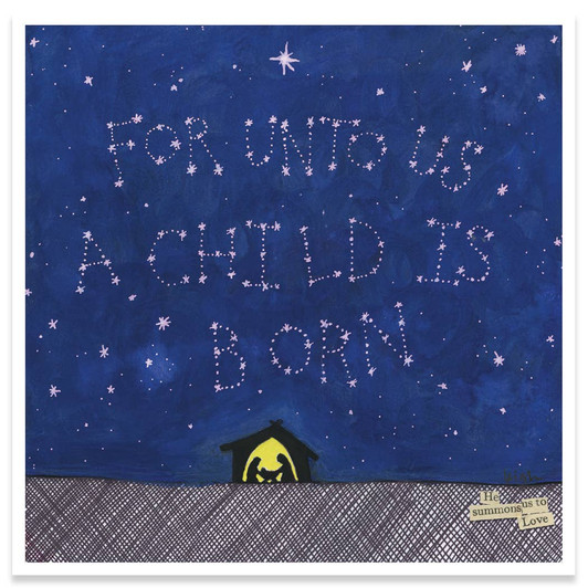 [BOXED SET] A Child Is Born | Holiday Greeting Cards | CURLY GIRL