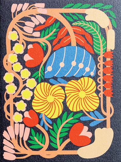 Abstract Floral | Blank Greeting Card | LAGOM