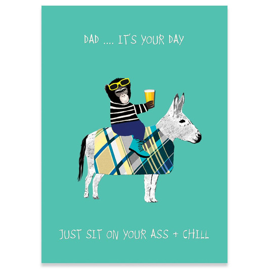 Ass And Chill | Father's Day Greeting Card | CARTE