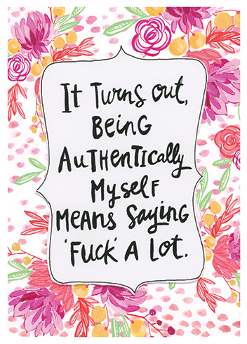 Authentically Myself | Support And Encouragement Greeting Card | CURLY GIRL