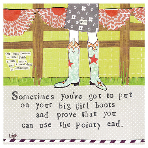 Big Girl Boots | Support And Encouragement Greeting Card | CURLY GIRL