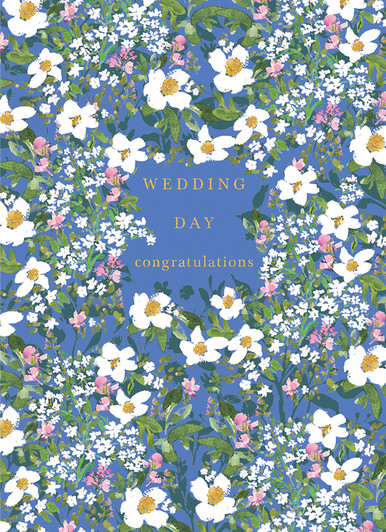 Blue Backround | Wedding Greeting Card | CARTE