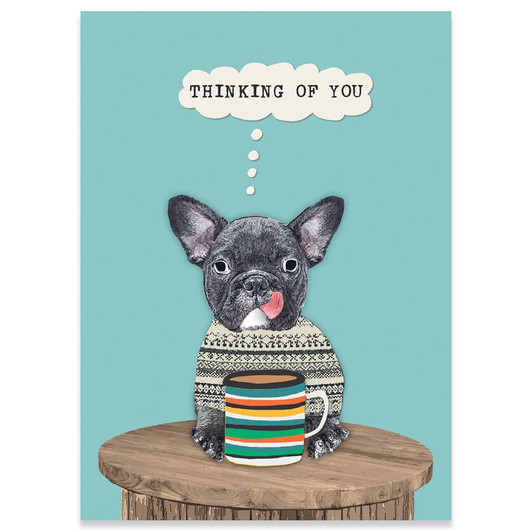 Boston Terrier | Thinking Of You Greeting Card | CARTE