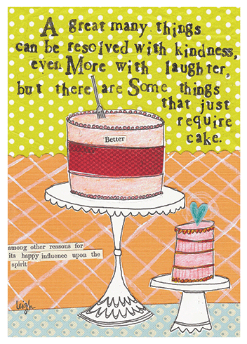Cake Required | Support And Encouragement Greeting Card | CURLY GIRL