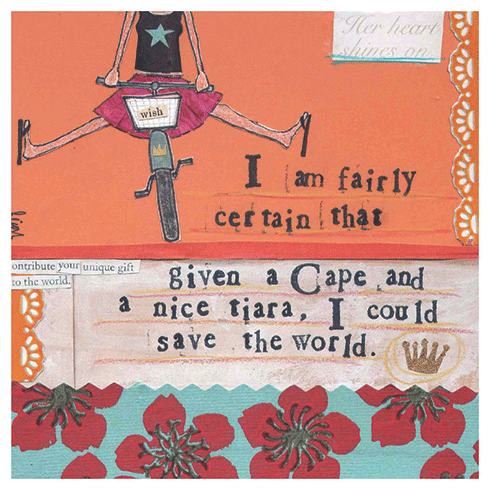 Cape & Tiara Celebrate | Greeting Card | CURLY GIRL