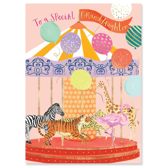 Carousel Granddaughter | Birthday Greeting Card | LOUISE TILLER