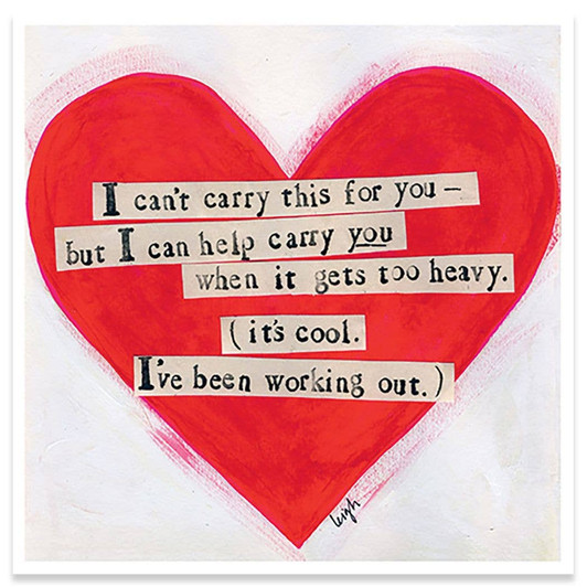 Carry You | Support And Encouragement Greeting Card | CURLY GIRL