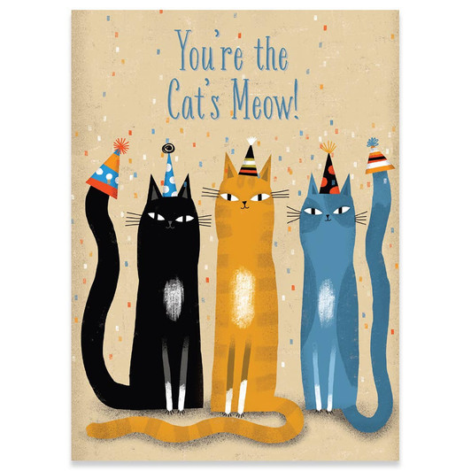 Cats In Party Hats | Birthday Greeting Card | CARTE
