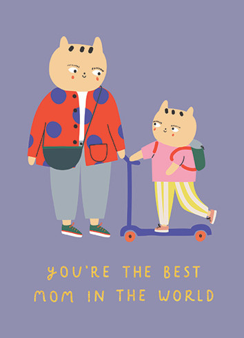 Best Mom In The World | Mother's Day Greeting Card | CARTE