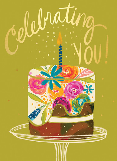 Celebrating Cake | Birthday Greeting Card | CARTE