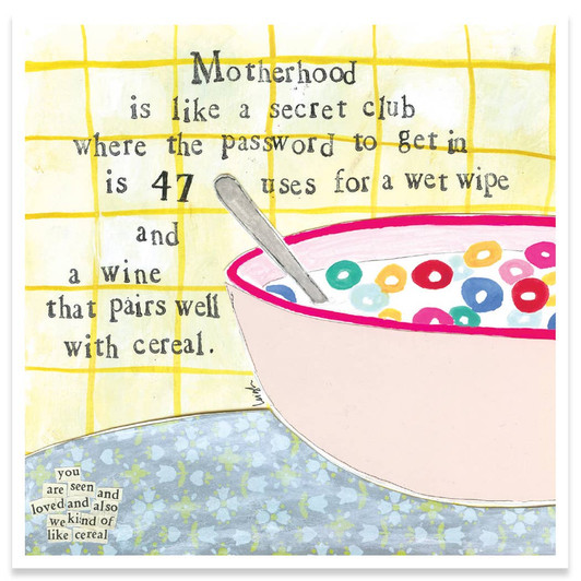 Cereal | New Baby Greeting Card | CURLY GIRL